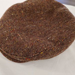 Capas Donegal Style Tweed Flat Cap - Brown - XXL